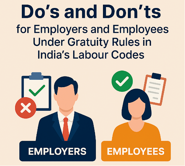 Comprehensive do’s and don’ts for employers and employees on gratuity under India’s Labour Codes.
