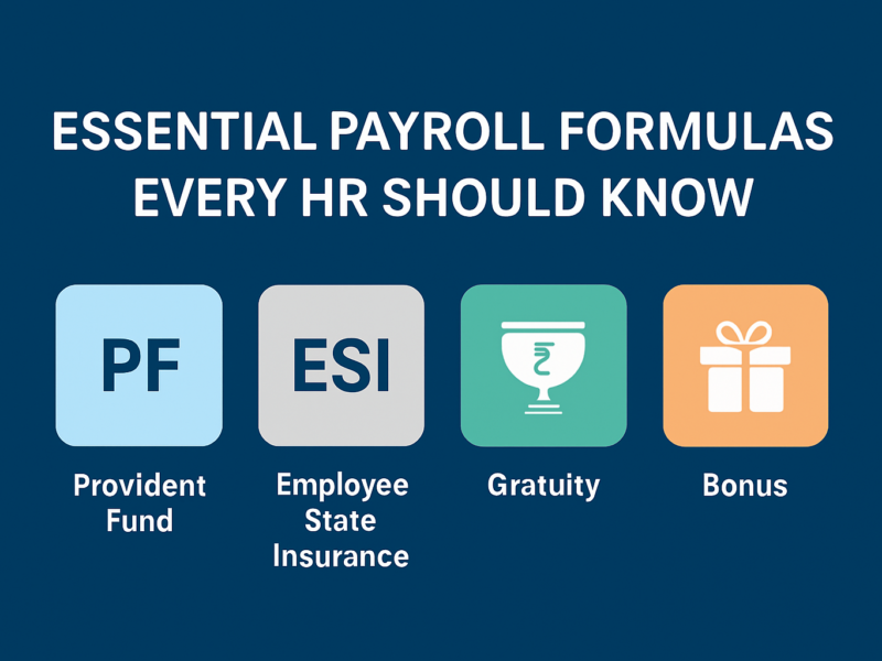 Essential payroll formulas every HR should know in India