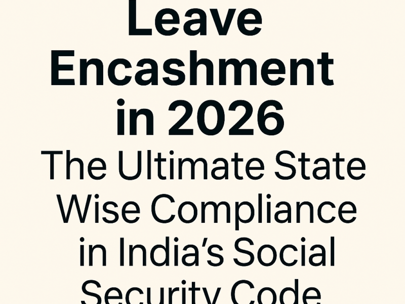 Leave Encashment in 2026: The Ultimate State-Wise Compliance Guide