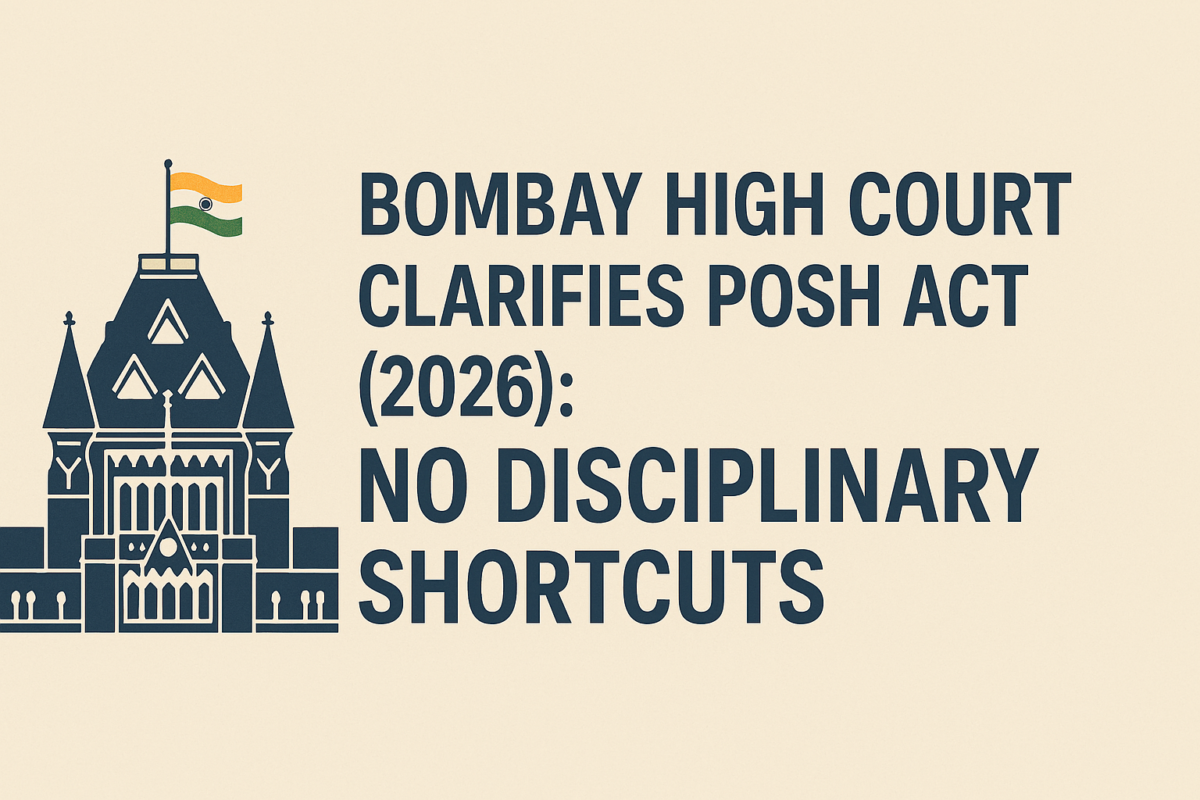 Bombay High Court Clarifies PoSH Act (2026): No Disciplinary Shortcuts