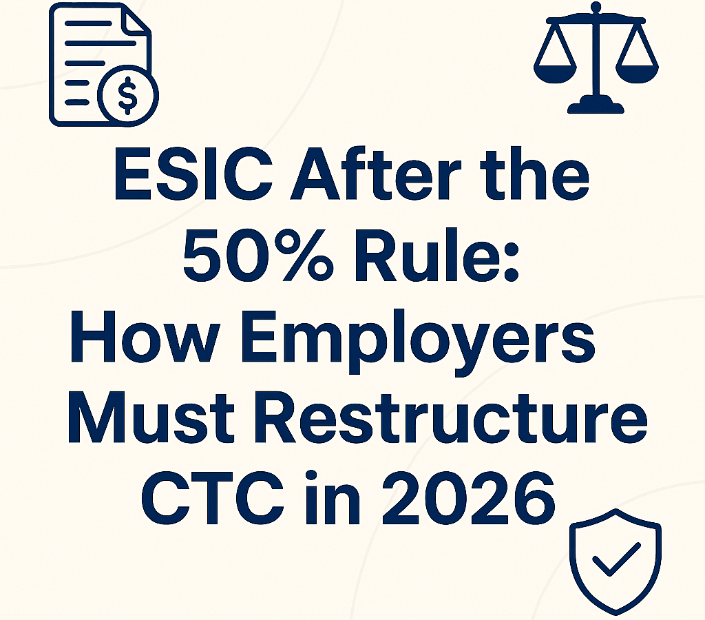 ESIC After the 50% Rule: How Employers Must Restructure CTC in 2026