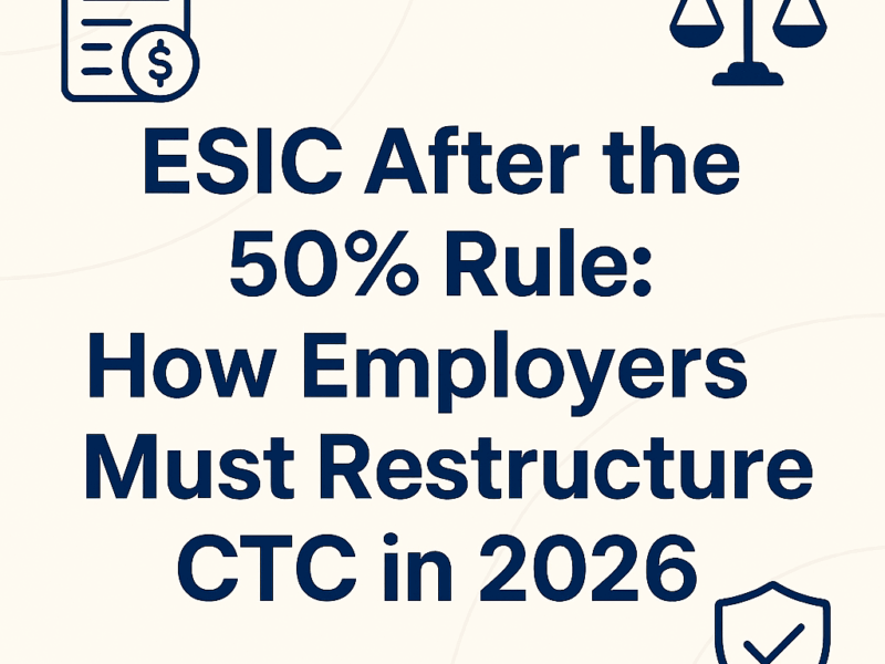 ESIC After the 50% Rule: How Employers Must Restructure CTC in 2026