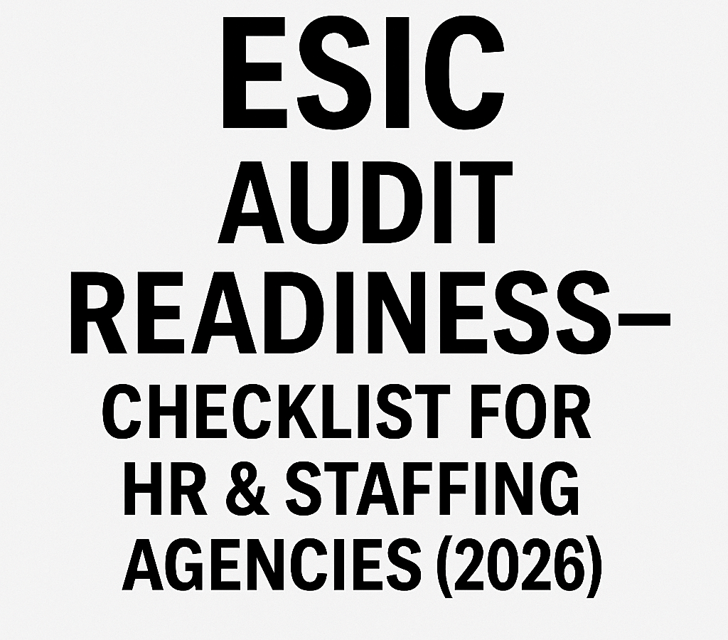 ESIC Audit Readiness - Checklist for HR & Staffing Agencies (2026)