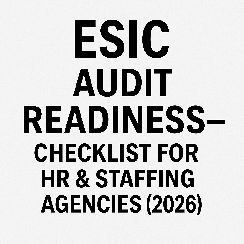 ESIC Audit Readiness - Checklist for HR & Staffing Agencies (2026)