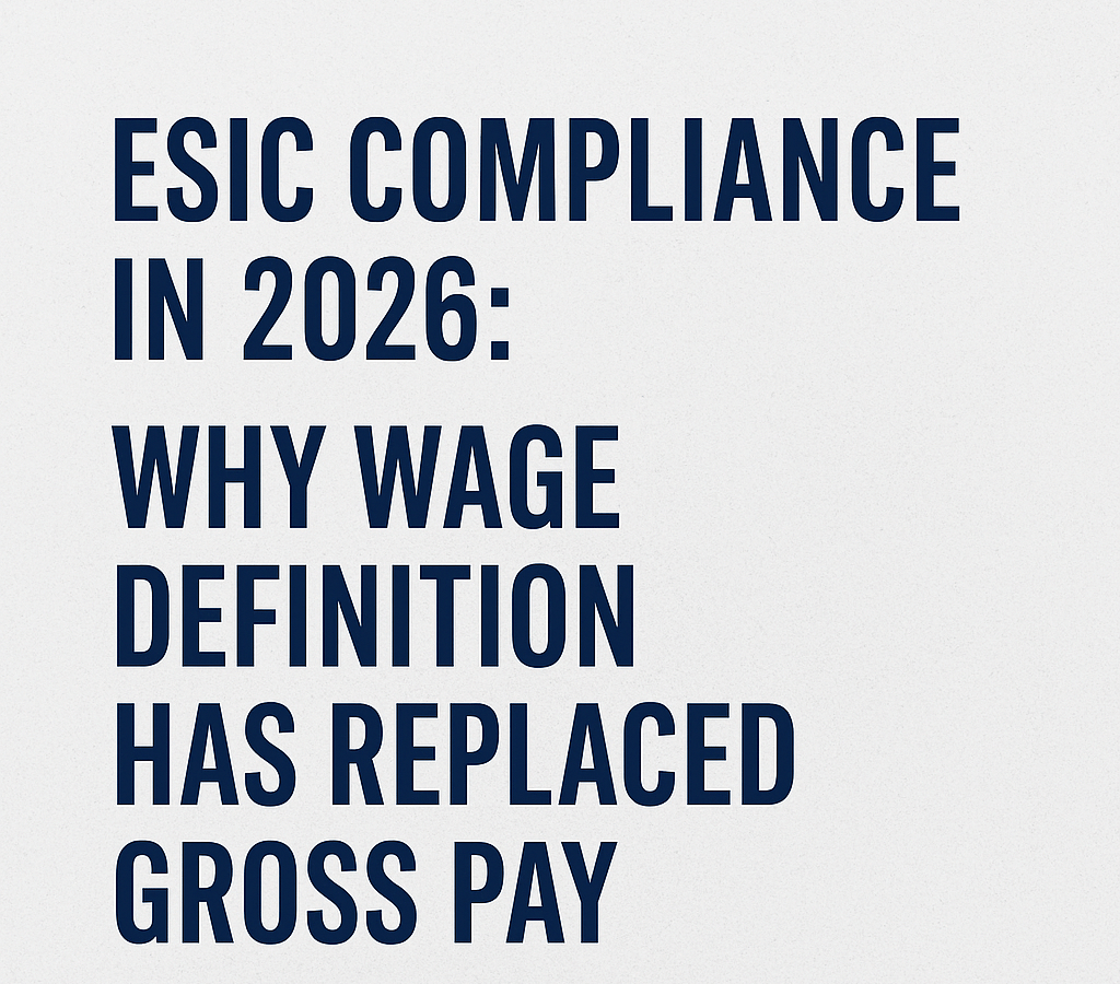 ESIC Compliance in 2026: Why Wage Definition Has Replaced Gross Pay
