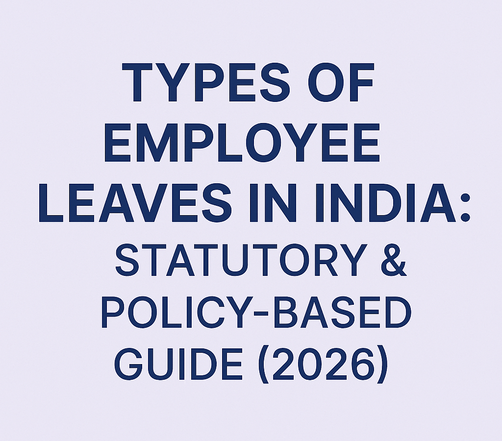 Types of Employee Leaves in India: Statutory & Policy-Based Guide (2026)