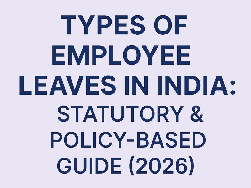 Types of Employee Leaves in India: Statutory & Policy-Based Guide (2026)