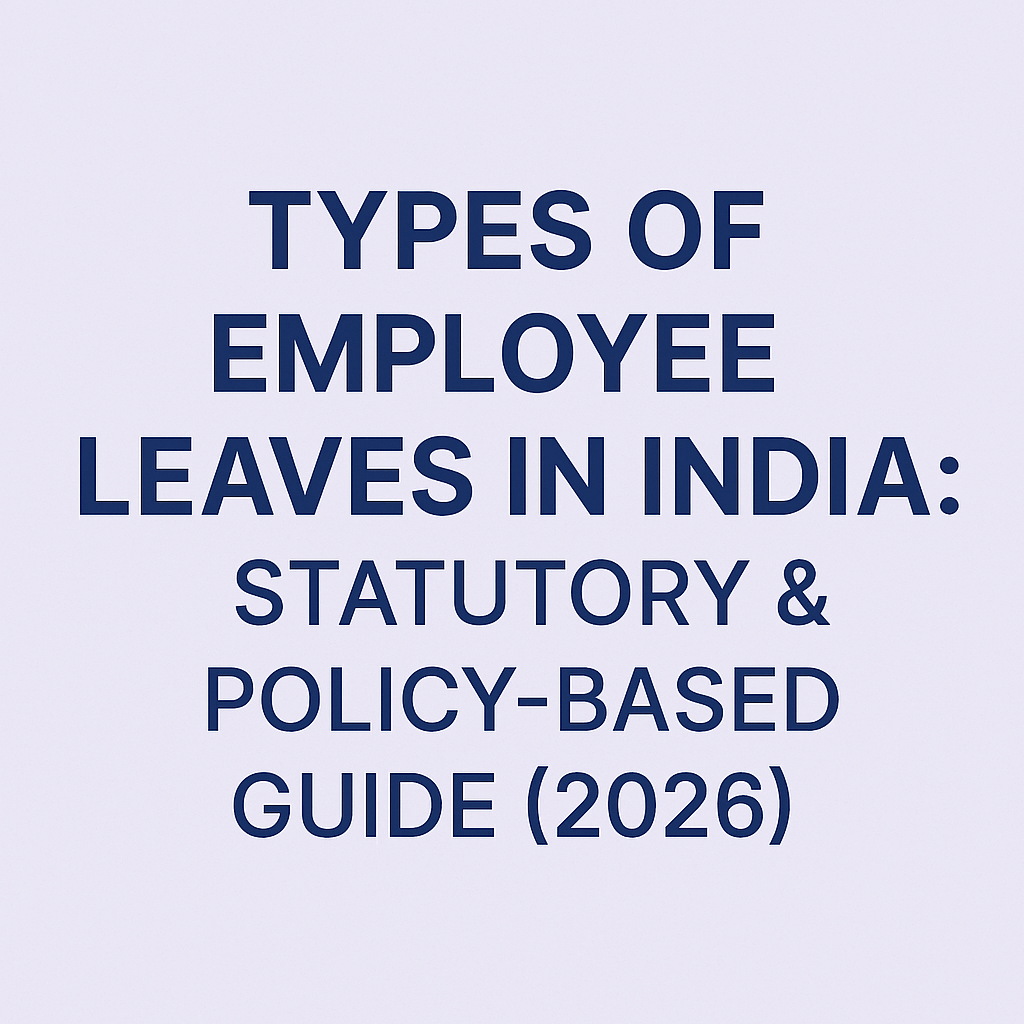 Types of Employee Leaves in India: Statutory & Policy-Based Guide (2026)