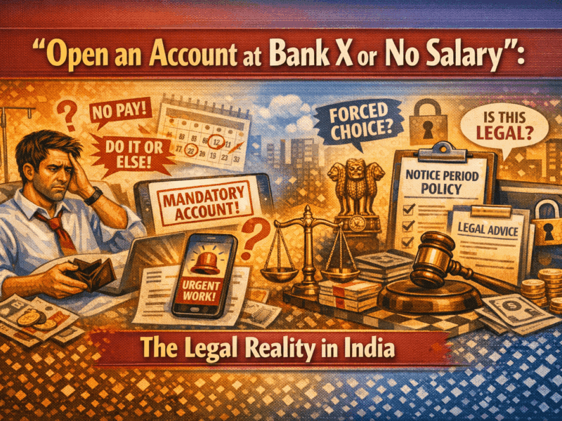 “Open an Account at Bank X or No Salary”: The Legal Reality in India