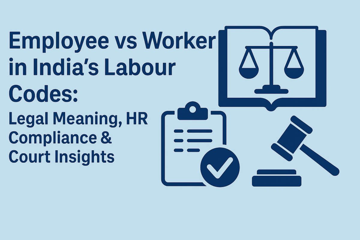 Employee vs Worker in India’s Labour Codes: Legal Meaning, HR Compliance & Court Insights