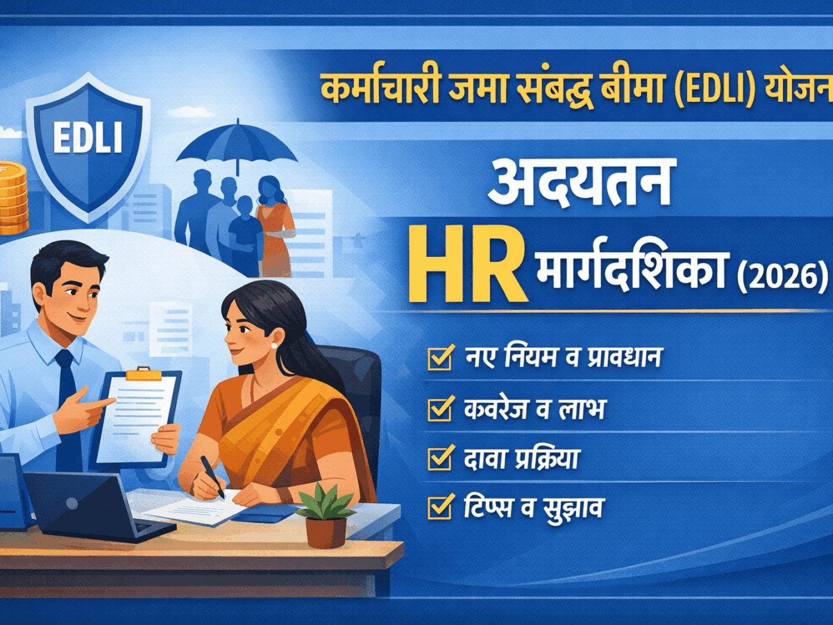 कर्मचारी जमा संबद्ध बीमा (EDLI) योजना – अद्यतन HR मार्गदर्शिका (2026)