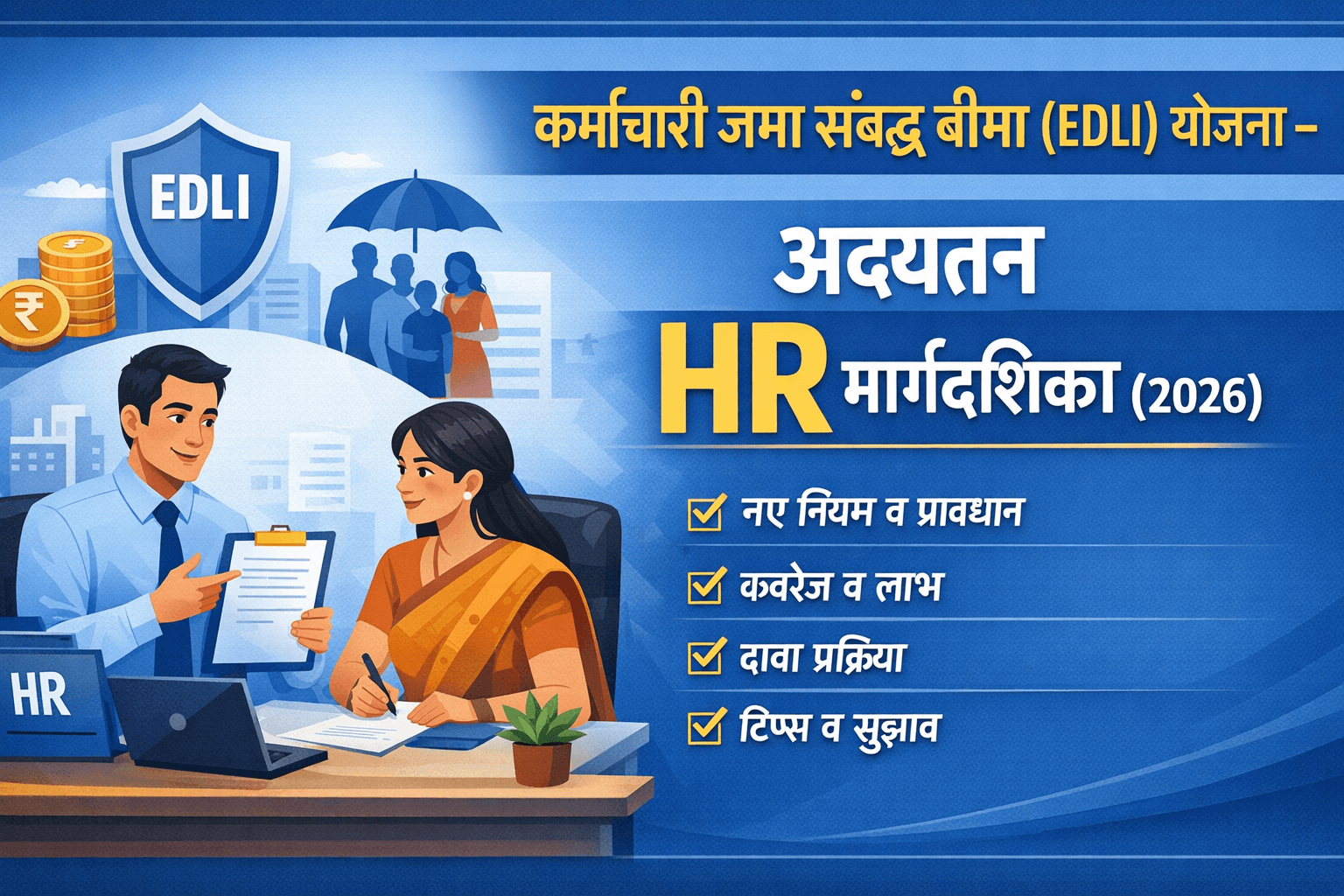 कर्मचारी जमा संबद्ध बीमा (EDLI) योजना – अद्यतन HR मार्गदर्शिका (2026)