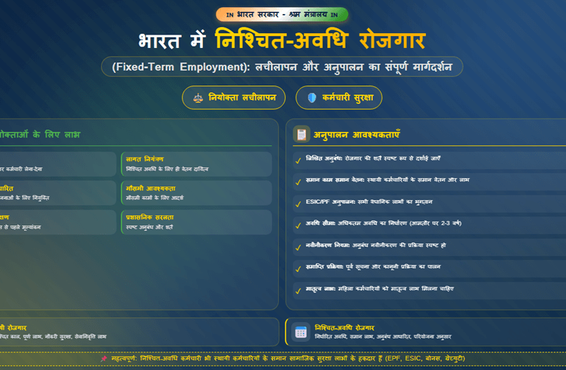 भारत में निश्चित-अवधि रोजगार (Fixed-Term Employment): लचीलापन और अनुपालन का संपूर्ण मार्गदर्शन