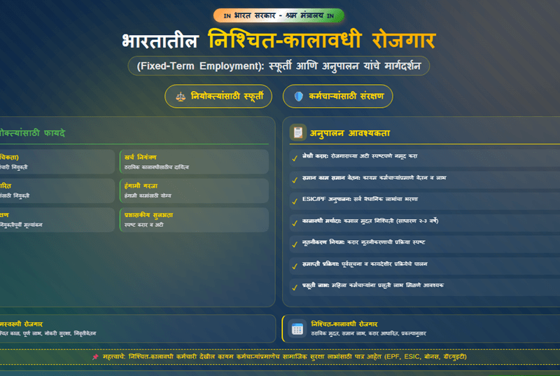 भारतातील निश्चित-कालावधी रोजगार (Fixed-Term Employment): स्फूर्ती आणि अनुपालन यांचे मार्गदर्शन