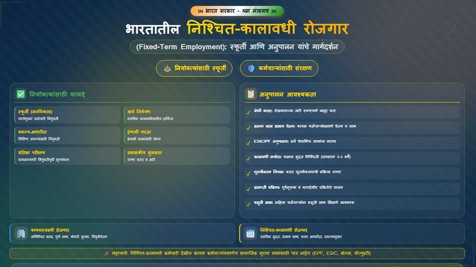 भारतातील निश्चित-कालावधी रोजगार (Fixed-Term Employment): स्फूर्ती आणि अनुपालन यांचे मार्गदर्शन