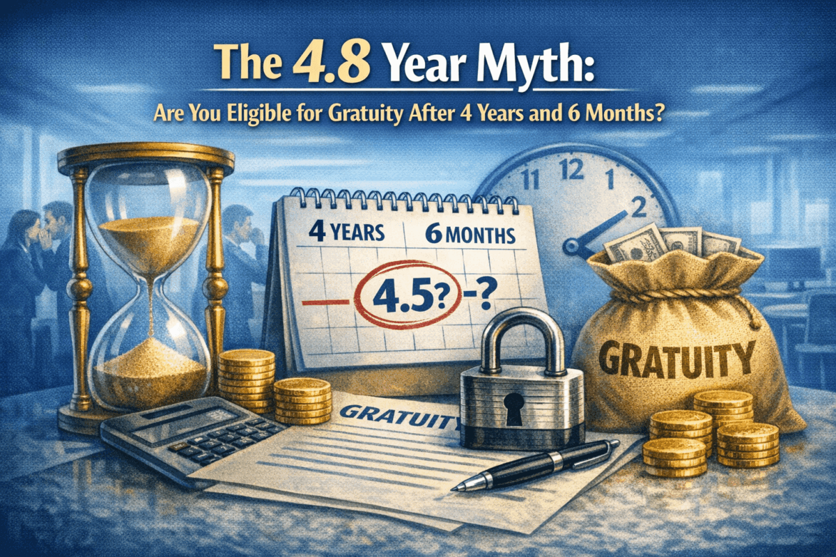 The 4.8 Year Myth: Are You Eligible for Gratuity After 4 Years and 6 Months?