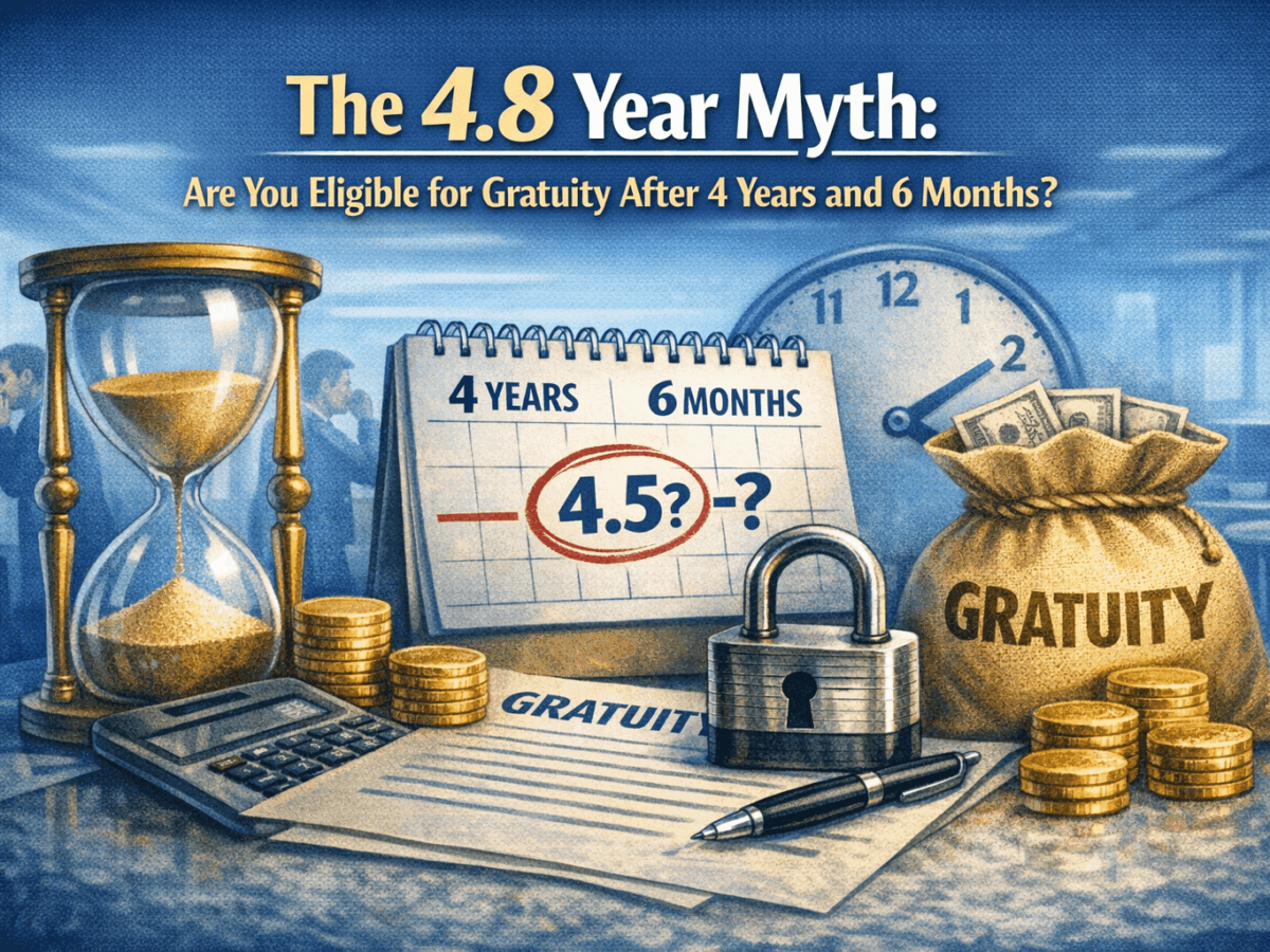 The 4.8 Year Myth: Are You Eligible for Gratuity After 4 Years and 6 Months?