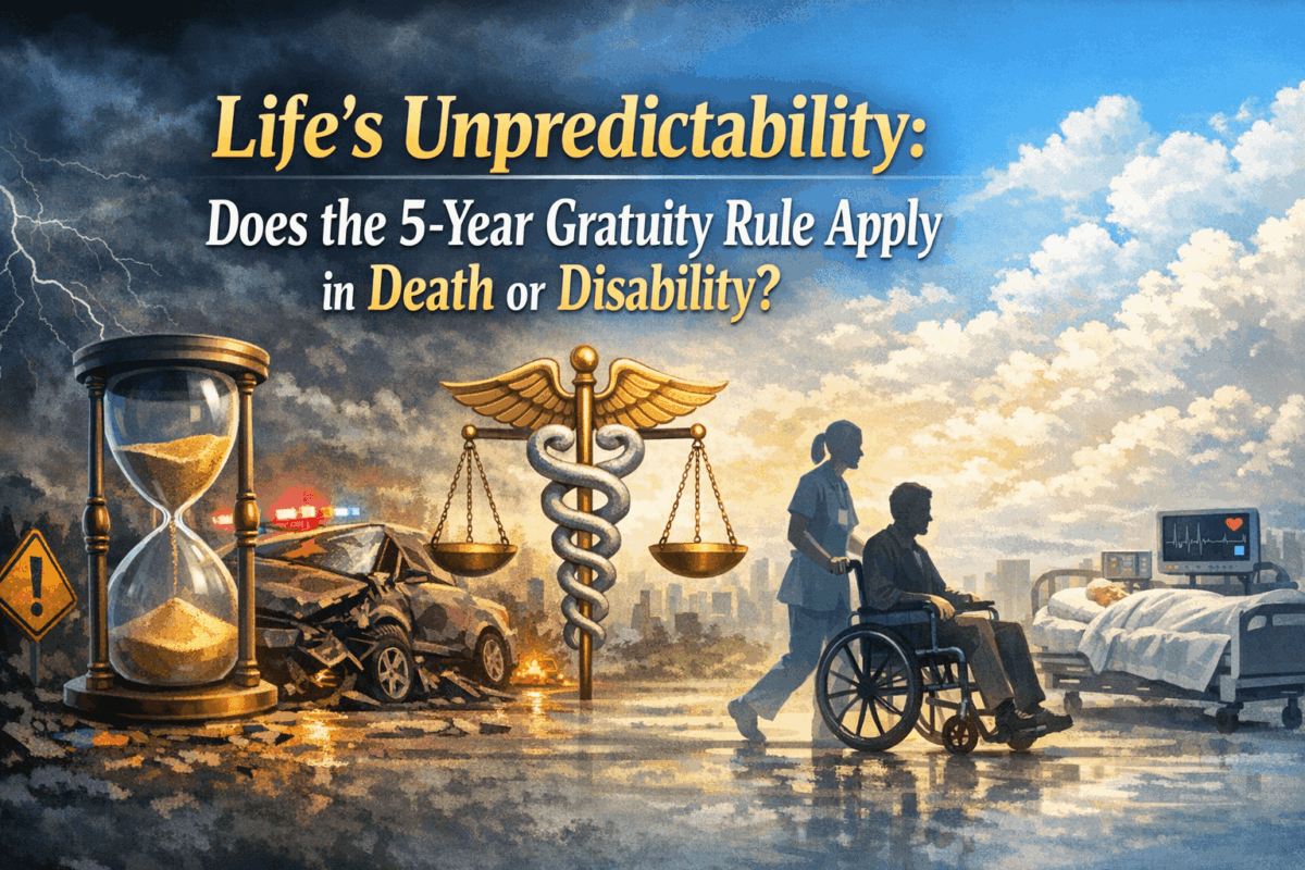 Life’s Unpredictability: Does the 5-Year Gratuity Rule Apply in Death or Disability?