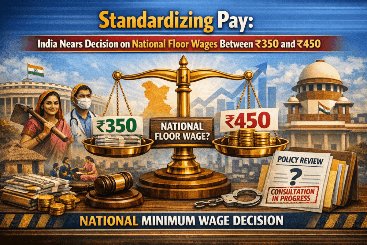Standardizing Pay: India Nears Decision on National Floor Wages Between ₹350 and ₹450