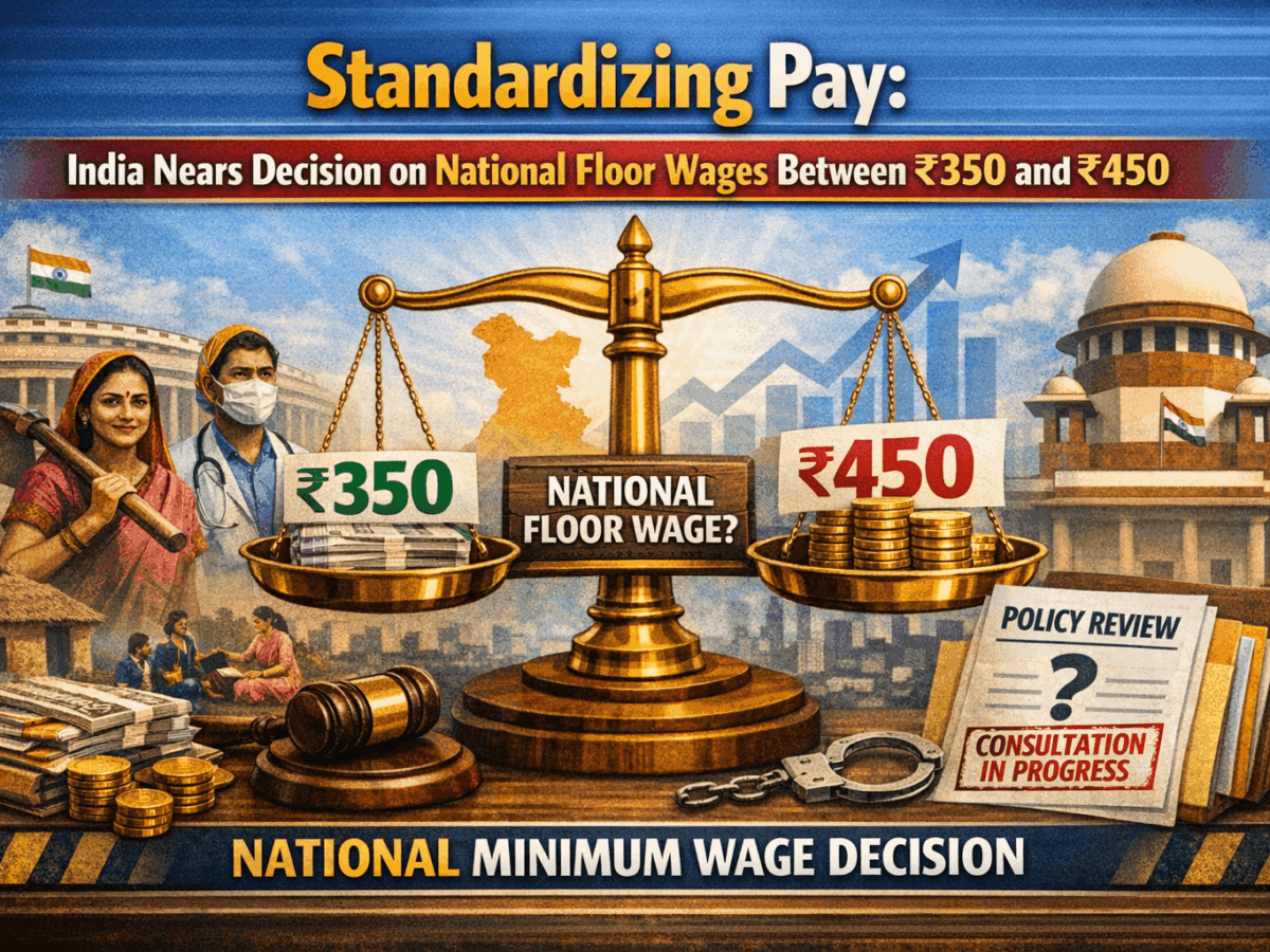 Standardizing Pay: India Nears Decision on National Floor Wages Between ₹350 and ₹450