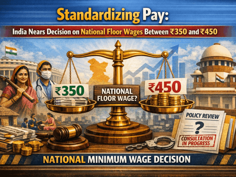 Standardizing Pay: India Nears Decision on National Floor Wages Between ₹350 and ₹450