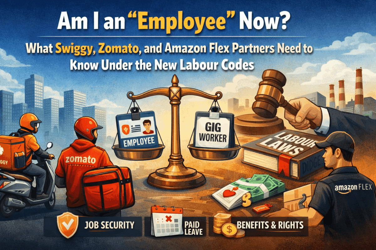 Am I an "Employee" Now? What Swiggy, Zomato, and Amazon Flex Partners Need to Know Under the New Labour Codes