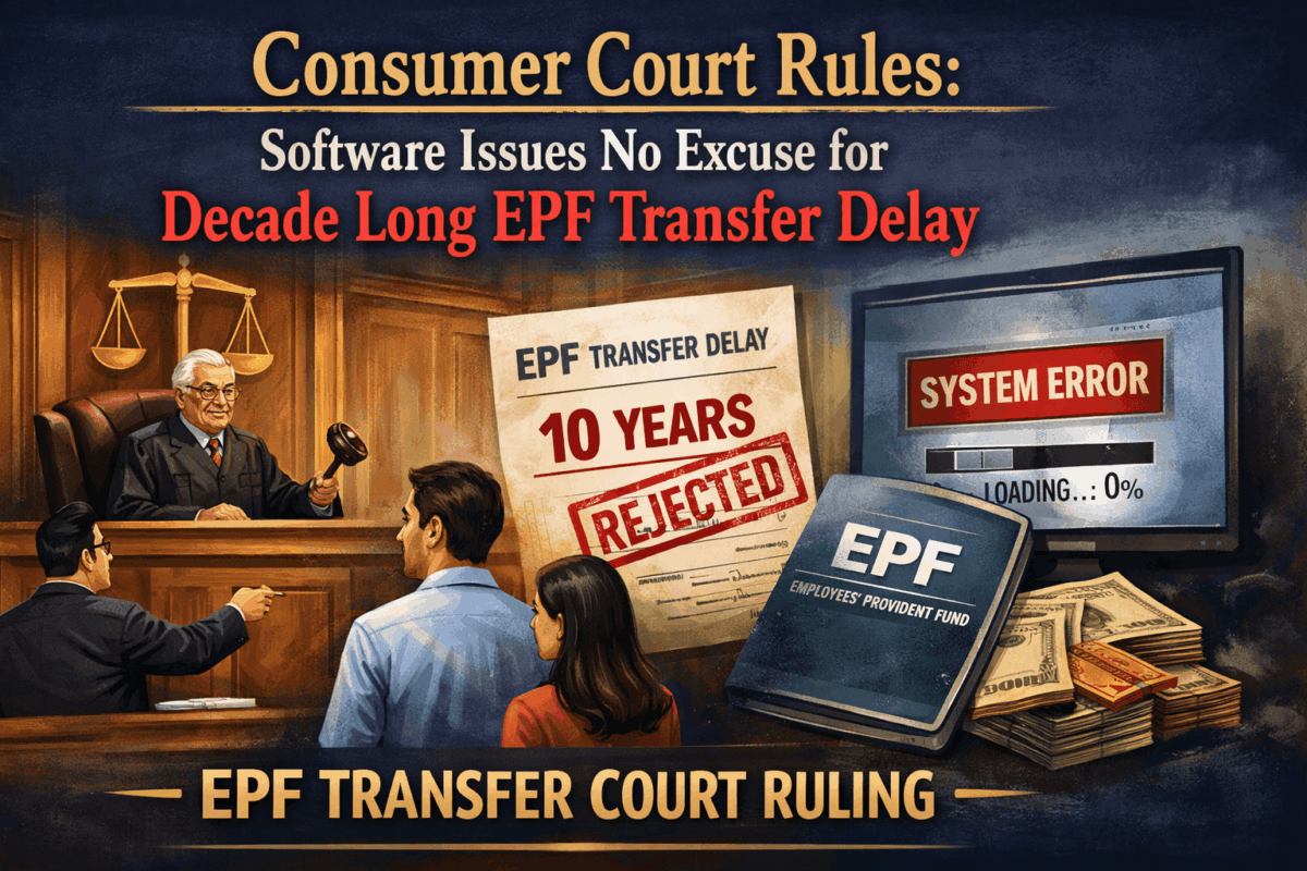 Consumer Court Rules Software Issues No Excuse for Decade Long EPF Transfer Delay