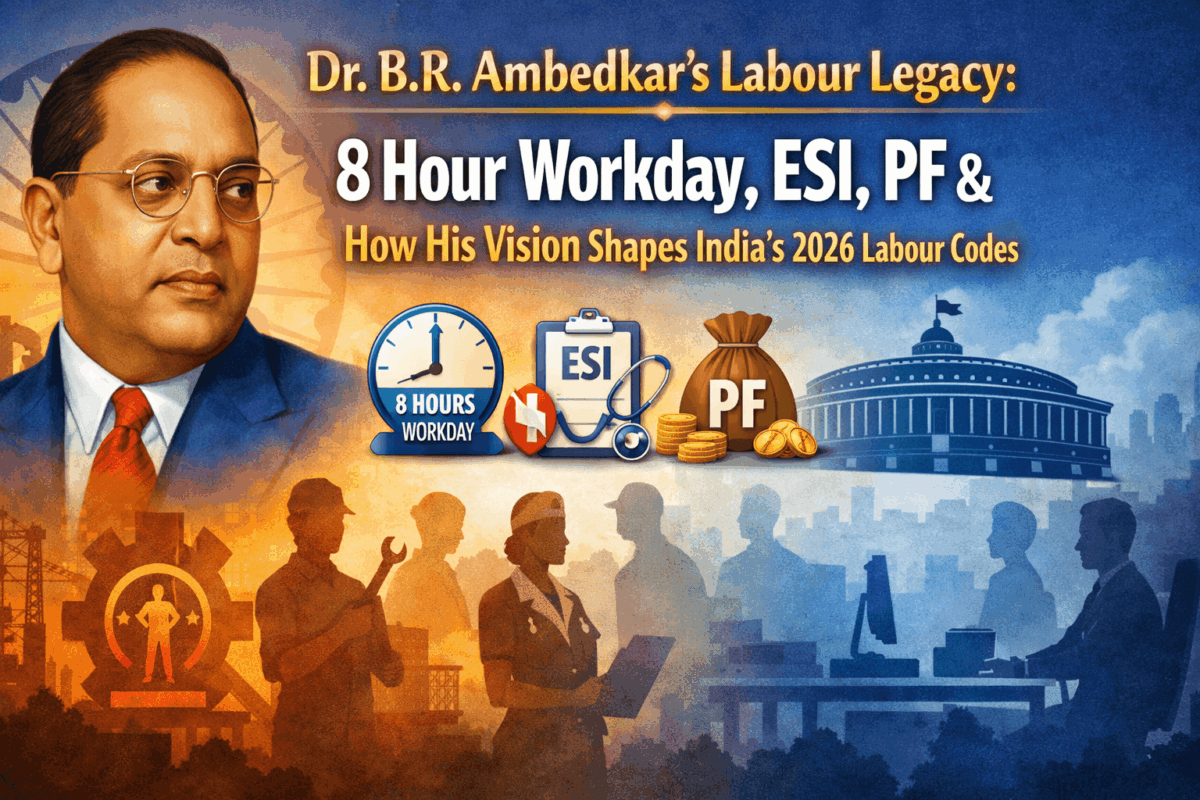 Dr. B.R. Ambedkar’s Labour Legacy: 8 Hour Workday, ESI, PF & How His Vision Shapes India’s 2026 Labour Codes