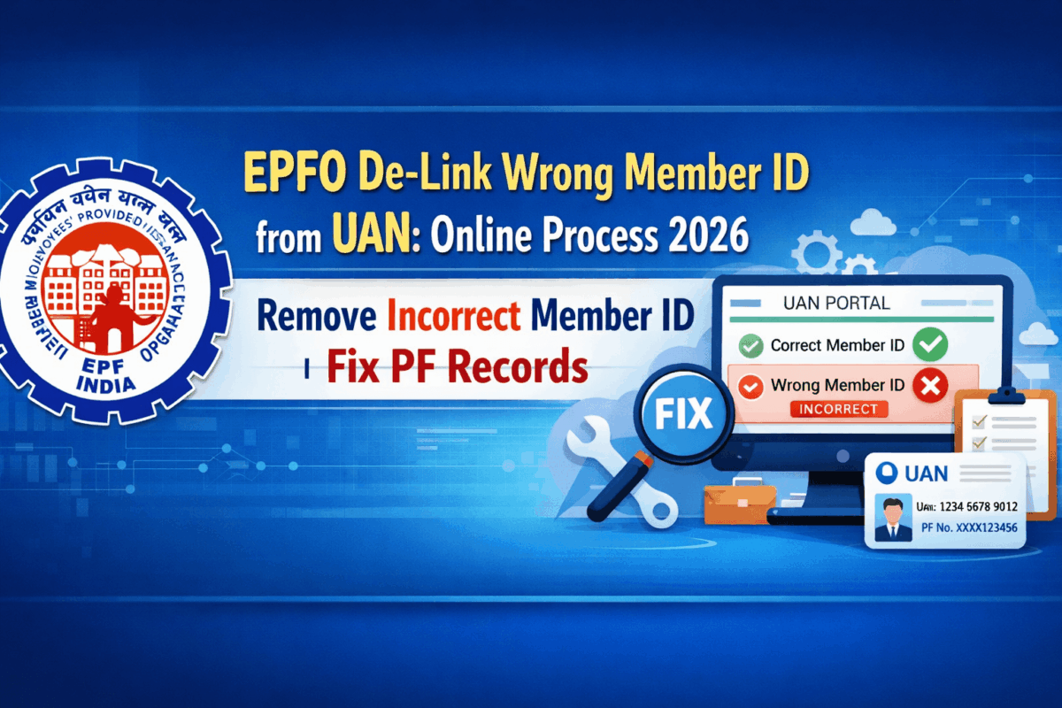EPFO De-Link Wrong Member ID from UAN: Online Process 2026 | Remove Incorrect Member ID | Fix PF Records