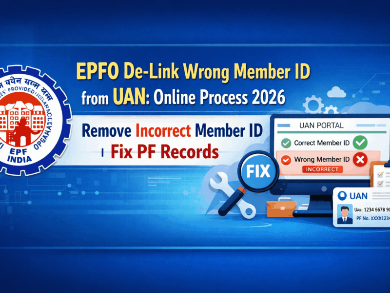 EPFO De-Link Wrong Member ID from UAN: Online Process 2026 | Remove Incorrect Member ID | Fix PF Records