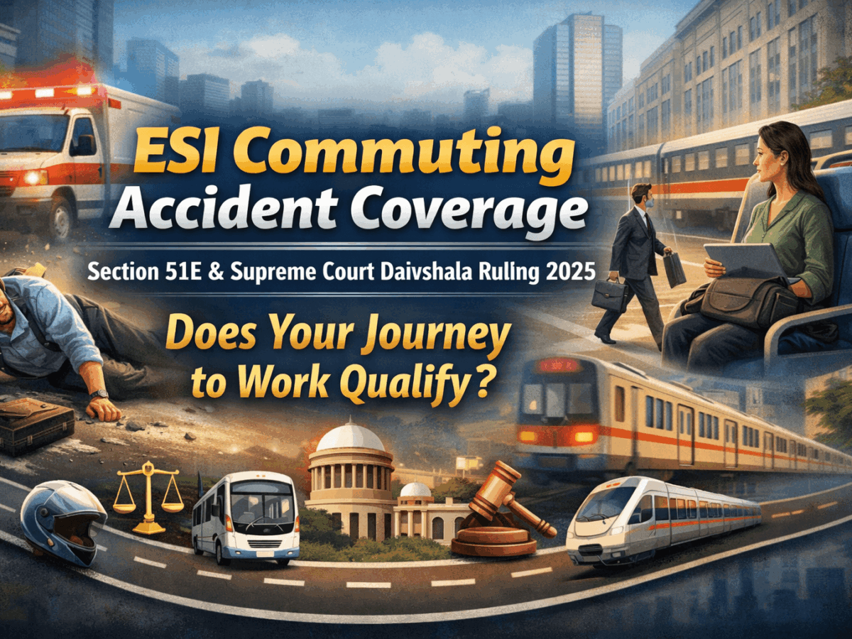 ESI Commuting Accident Coverage: Section 51E & Supreme Court Daivshala Ruling 2025 – Does Your Journey to Work Qualify?