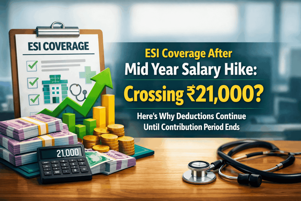 ESI Coverage After Mid Year Salary Hike: Crossing ₹21,000? Here’s Why Deductions Continue Until Contribution Period Ends