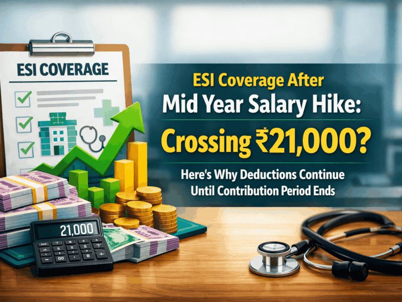 ESI Coverage After Mid Year Salary Hike: Crossing ₹21,000? Here’s Why Deductions Continue Until Contribution Period Ends
