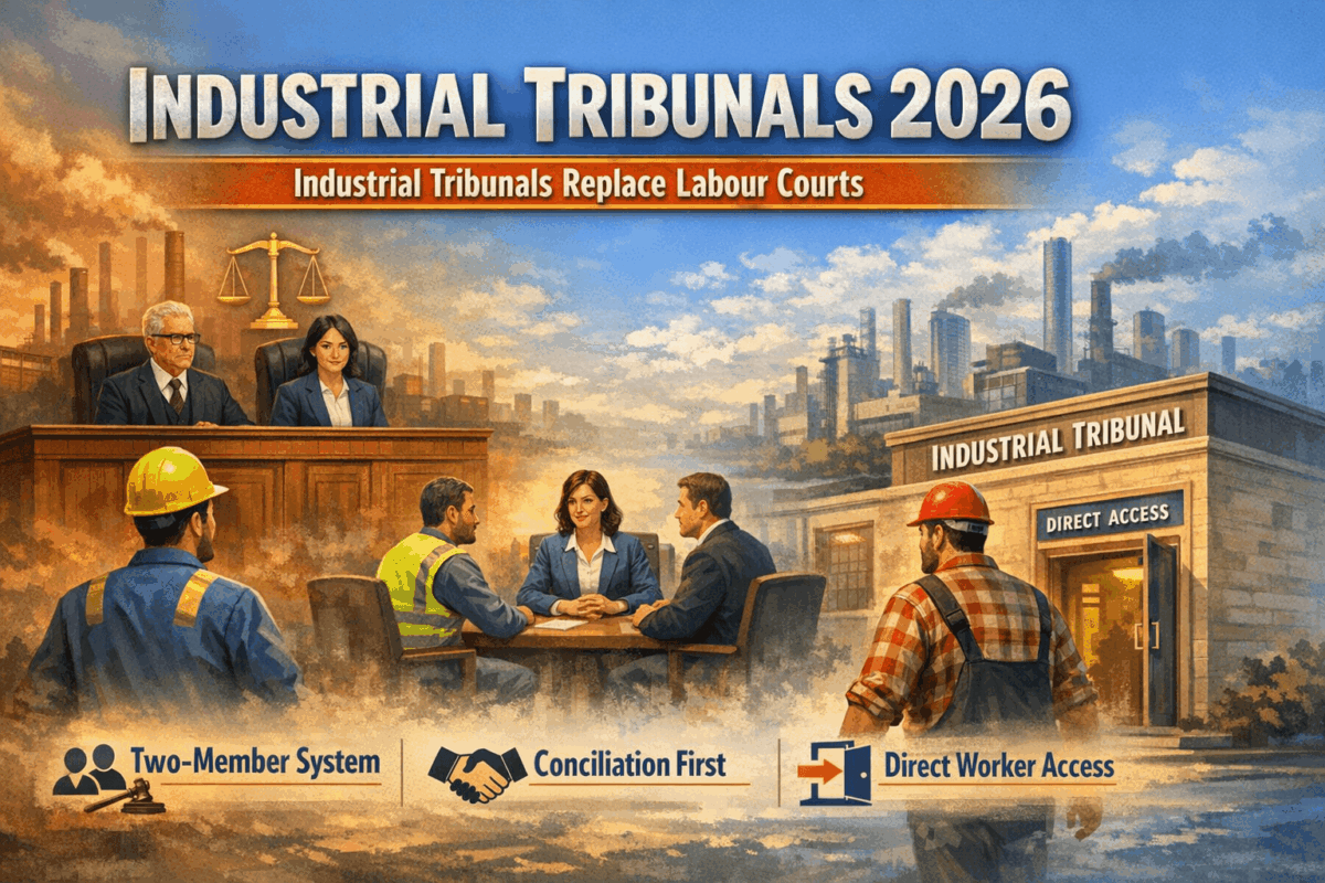 Industrial Tribunals Replace Labour Courts 2026: Two Member System, Conciliation First, Direct Worker Access