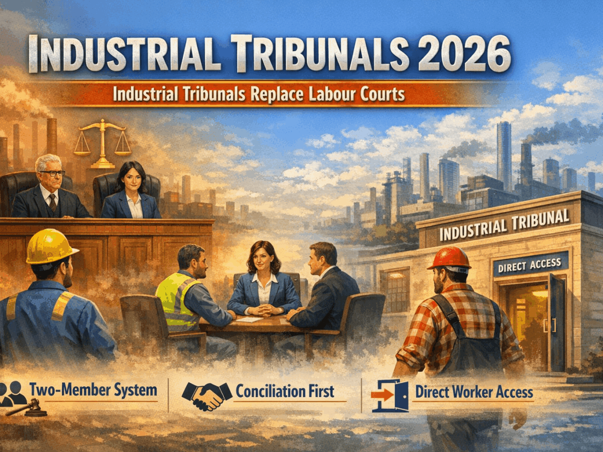 Industrial Tribunals Replace Labour Courts 2026: Two Member System, Conciliation First, Direct Worker Access