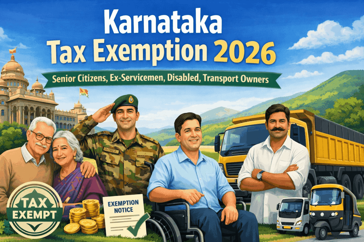 Karnataka Professional Tax Exemption 2026: Senior Citizens, Ex Servicemen, Disabled, Transport Owners