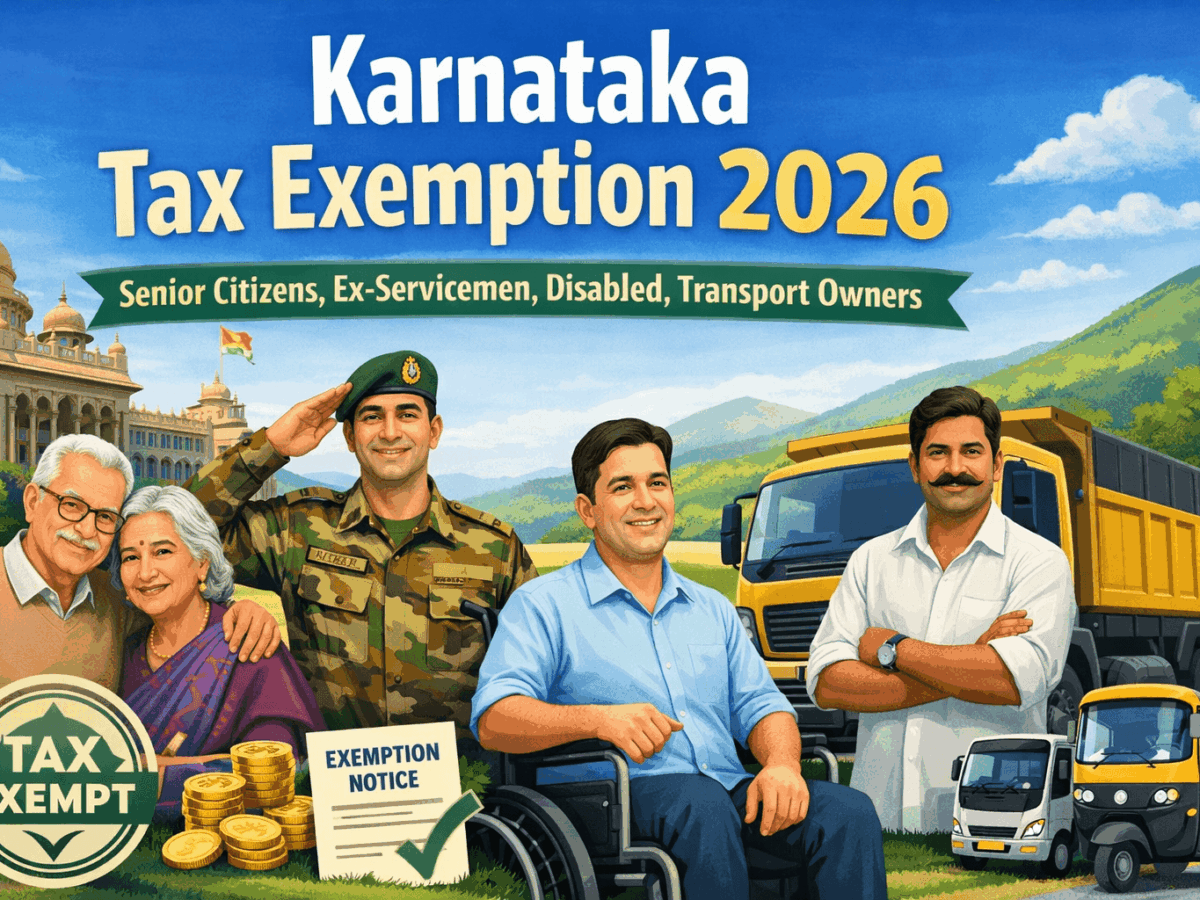 Karnataka Professional Tax Exemption 2026: Senior Citizens, Ex Servicemen, Disabled, Transport Owners