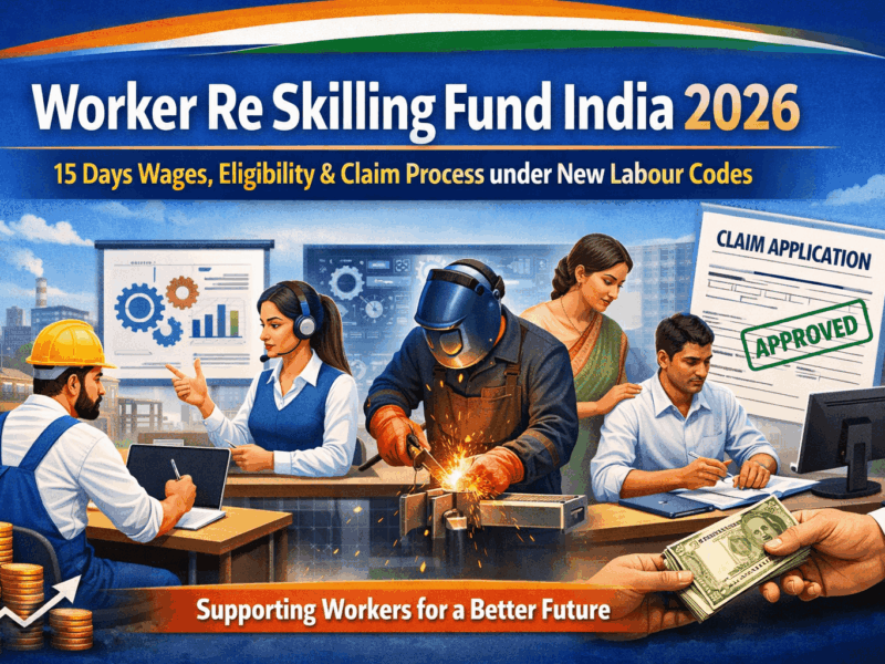 Worker Re Skilling Fund India 2026 – 15 Days Wages, Eligibility & Claim Process under New Labour Codes