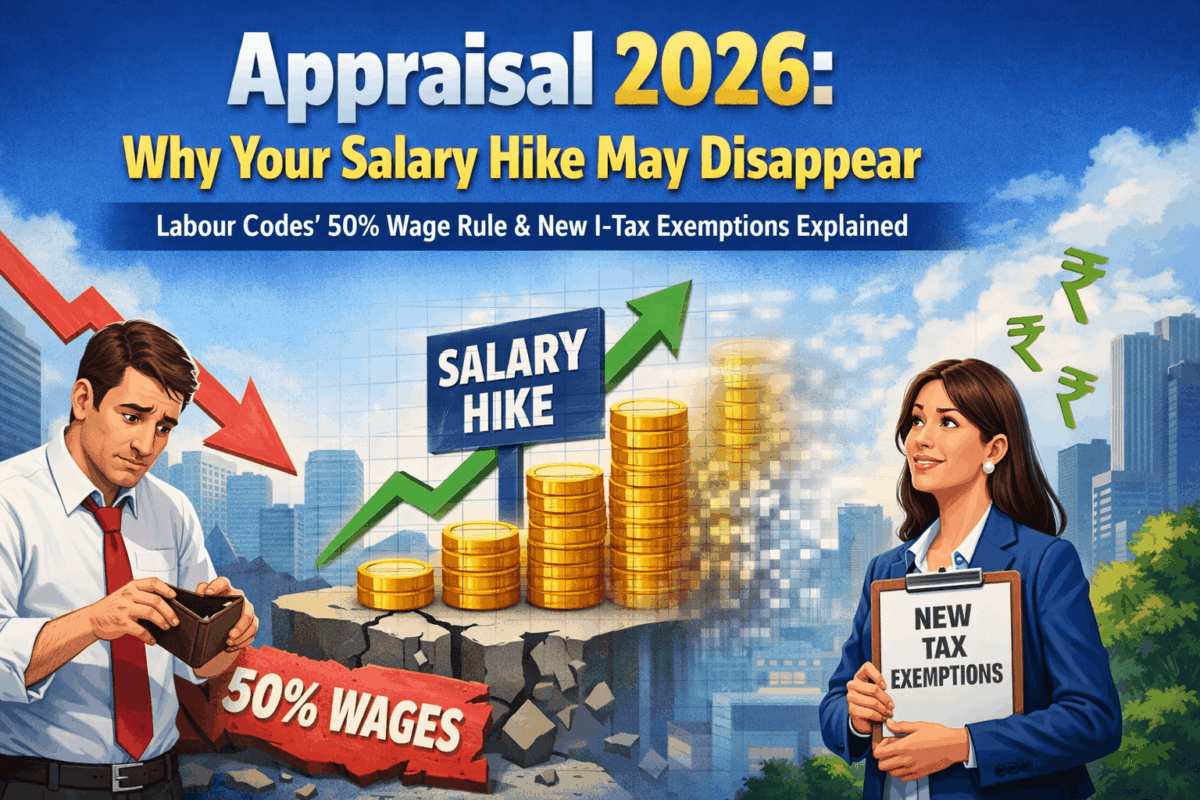 Appraisal 2026: Why Your Salary Hike May Disappear – Labour Codes’ 50% Wage Rule & New I Tax Exemptions Explained