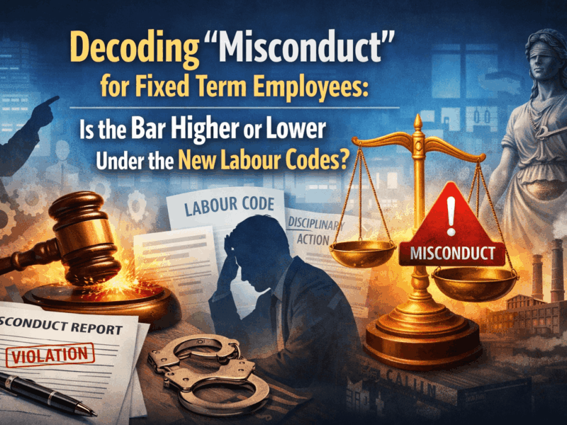 Decoding “Misconduct” for Fixed Term Employees: Is the Bar Higher or Lower Under the New Labour Codes?