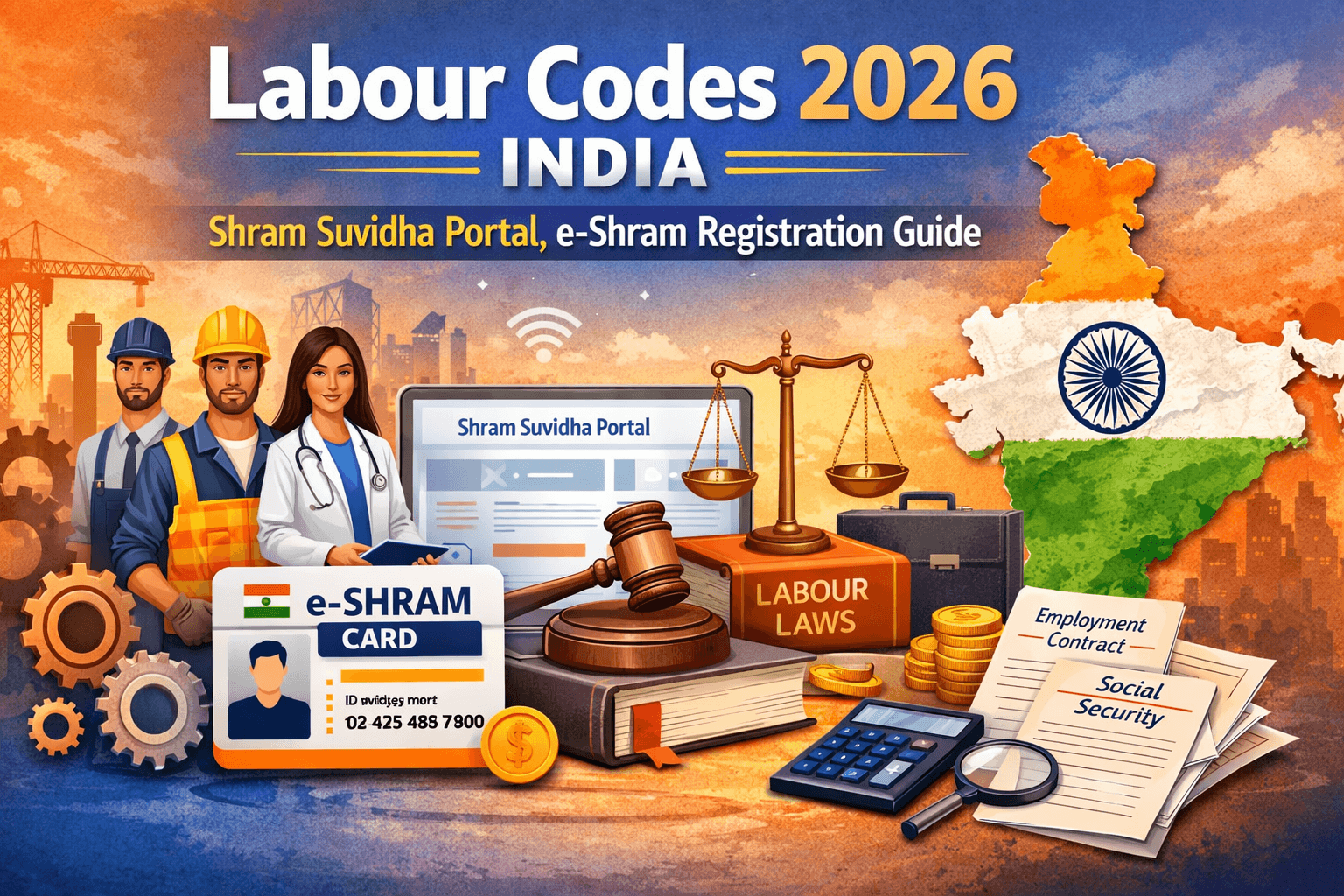 Labour Codes 2026 India: Shram Suvidha Portal, e-Shram Registration Guide