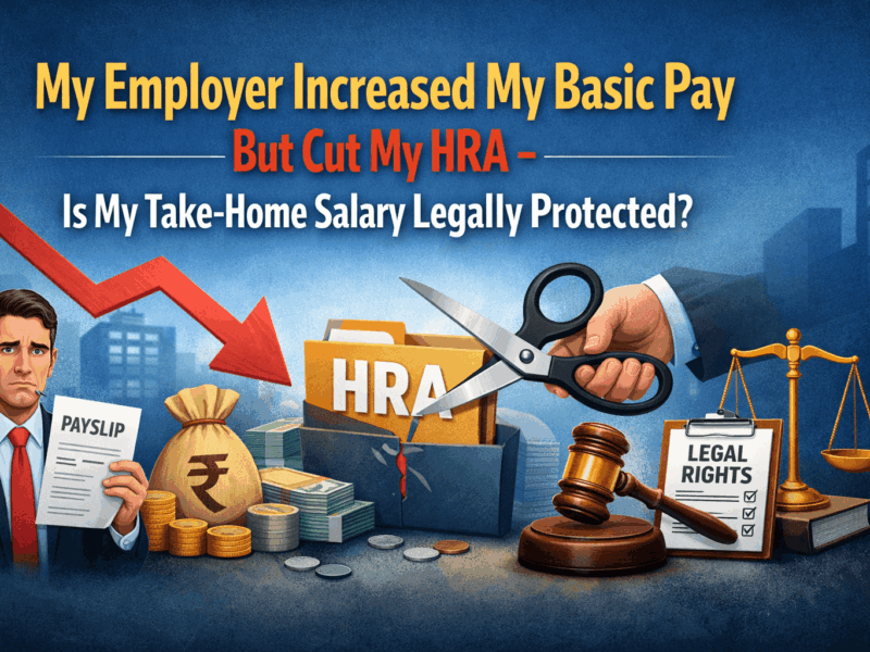 My Employer Increased My Basic Pay But Cut My HRA – Is My Take-Home Salary Legally Protected?
