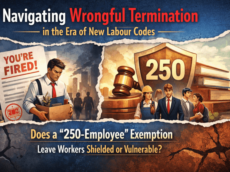 Navigating Wrongful Termination in the Era of New Labour Codes: Does a "250-Employee" Exemption Leave Workers Shielded or Vulnerable?