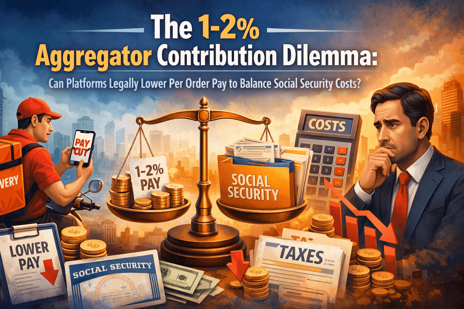 The 1-2% Aggregator Contribution Dilemma: Can Platforms Legally Lower Per Order Pay to Balance Social Security Costs?
