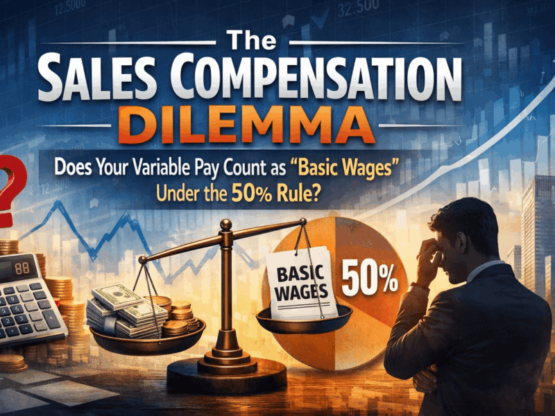 The Sales Compensation Dilemma: Does Your Variable Pay Count as “Basic Wages” Under the 50% Rule?