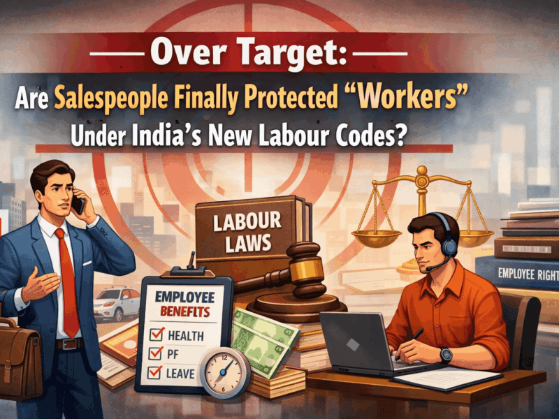 Title Over Target: Are Salespeople Finally Protected "Workers" Under India's New Labour Codes?