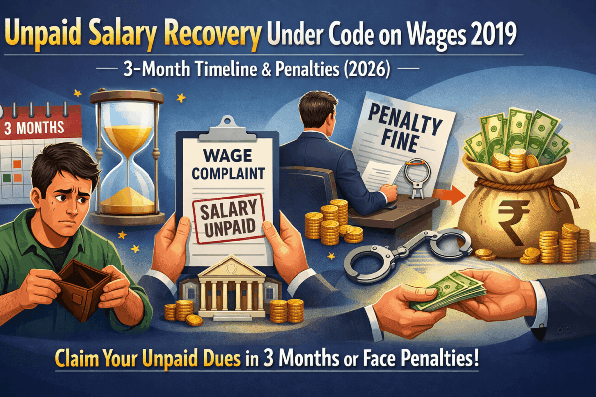 Unpaid Salary Recovery Under Code on Wages 2019: 3-Month Timeline & Penalties (2026)