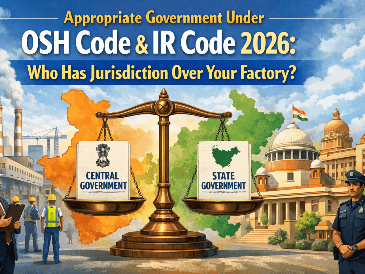 Appropriate Government Under OSH Code & IR Code 2026: Who Has Jurisdiction Over Your Factory?