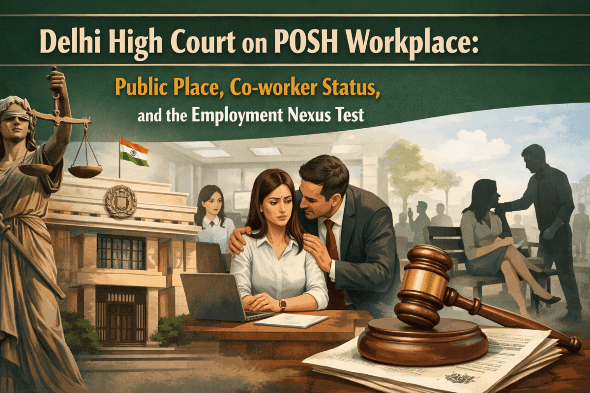 Delhi High Court on POSH Workplace: Public Place, Co-worker Status, and the Employment Nexus Test