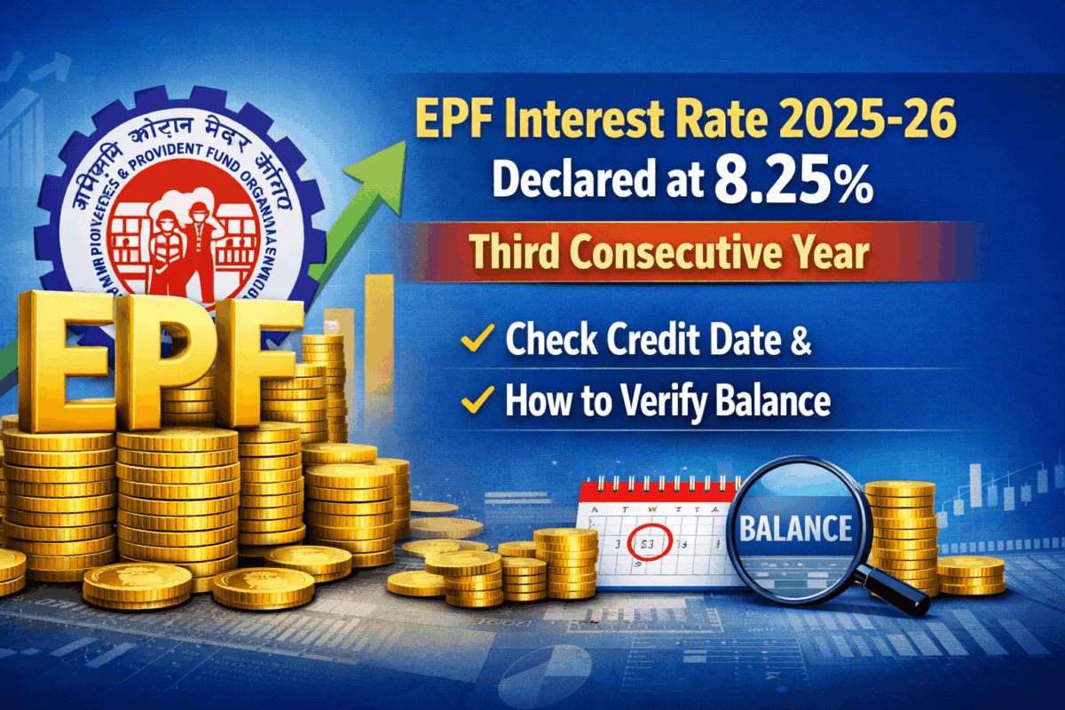 EPF Interest Rate 2025-26 Declared at 8.25%: Third Consecutive Year, Check Credit Date & How to Verify Balance